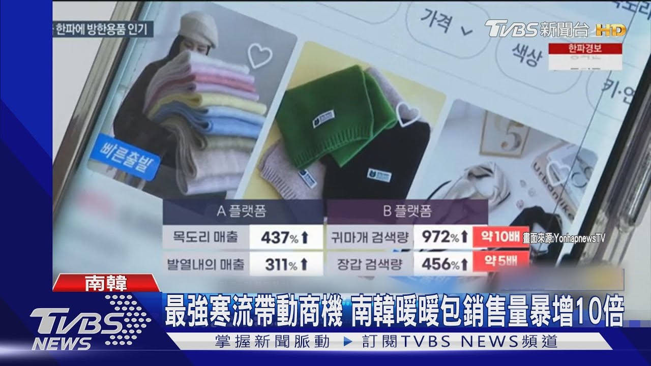 南韓首爾體感溫度負20度 暖暖包銷量暴增10倍