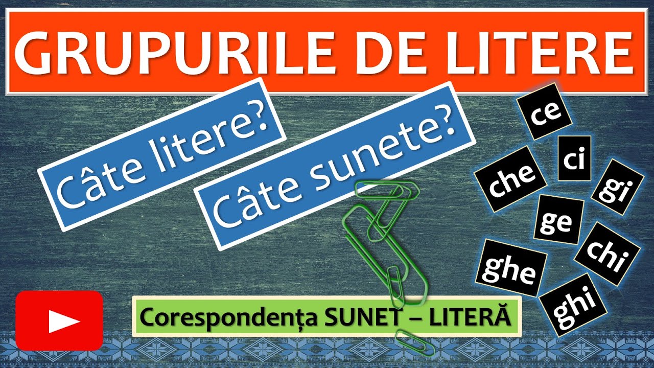GRUPURI DE LITERE: ce, ci, ge, gi, che, chi, ghe, ghi