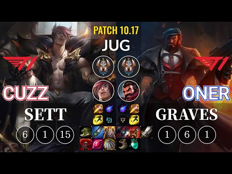 T1 Cuzz Sett vs T1 Oner Graves Jungle - KR Patch 10.17