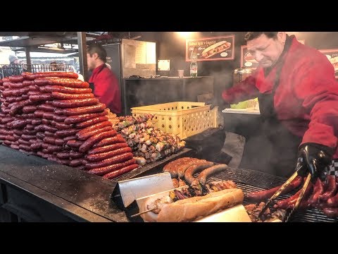 Mountains of Sausages and Huge Sandwiches. Street Food of Prague