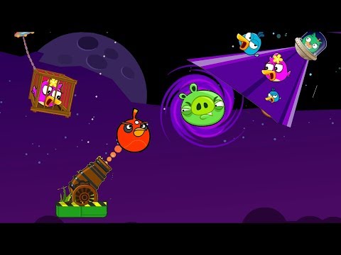 Angry Birds Cannon Collection 5 - SHOOT PIG THROUGH BLACK HOLE IN PIG PLANET!