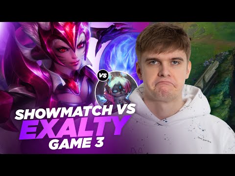 RHOBALAS : GAME 3 SHOWMATCH VS EXALTY - AHRI VS VEX | LOL FR