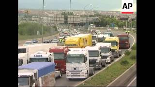 Spanish truckers' demo, petrol stations reax, France strike