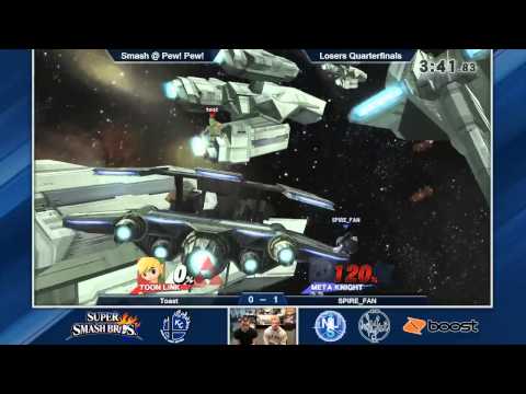 S@PP 3/2/15 SSB4 Singles Losers Quarters: Toast (Toon Link) Vs. SPIRE_FAN (Yoshi, Meta Knight)