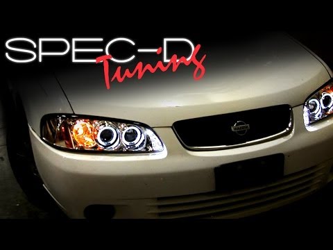 SPECDTUNING Installation Video: 2000-2003 Nissan Sentra Projector headlights Installation