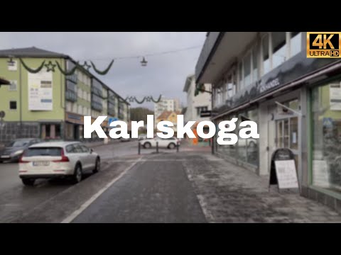 Karlskoga, Sweden 🇸🇪 | City Centre Walk of small town | Unedited Video |[4K HDR]