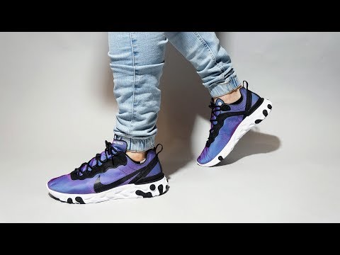 Nike React Element 55 Premium Laser Fuchsia BQ9241-002 on feet