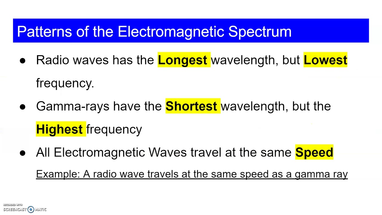 Week 5:  Electromagnetic Radiation & Light Behavior Notes