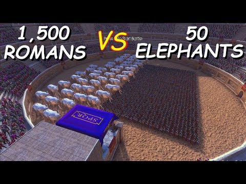 1,500 ROMANS vs 50 ELEPHANTS - Ultimate Epic Battle Simulator