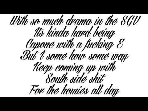 Mr. Capone-E - Drama In The SGV (With Lyrics On Screen)