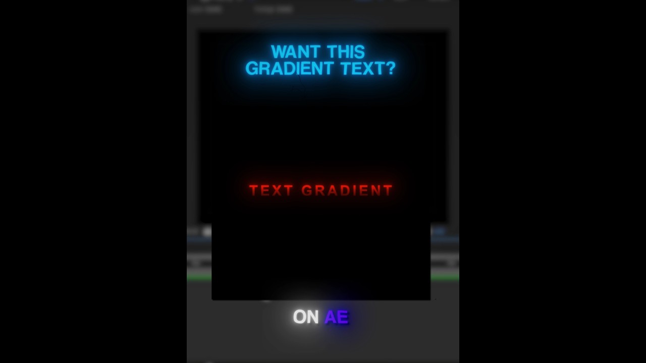 Smooth Gradient Text Tutorial After Effects | #shorts #viral #tutorial #aftereffects