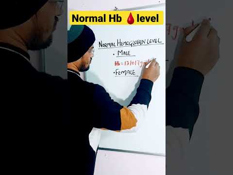 Normal Hemoglobin level | #Hemoglobin#shorts#viral#medical#ytshorts