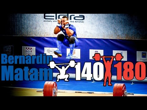 Bernadin Matam (69kg, France) 140kg Snatch 180kg Clean and Jerk - 2017 European Champion