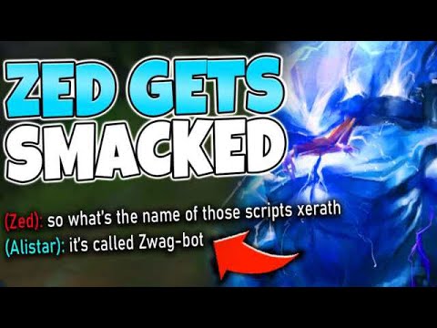 I BEAT THIS ZED SO BAD HE ASKED FOR MY SCRIPT SOFTWARE (ZWAG-BOT) - League of Legends