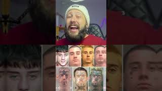 Cada vez que ela ia preso, seu rosto mudava