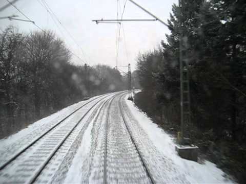 Zugfahrt über Rendsburger Hochbrücke