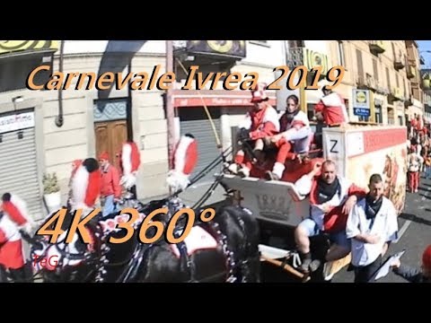 Tra i carri da getto 5 marzo - 4K 360° - Carnevale Ivrea 2019