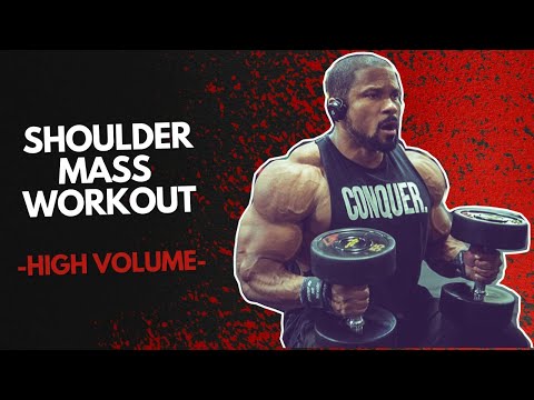 INSANE SHOULDER WORKOUT FOR MASS- SUPER HIGH VOLUME