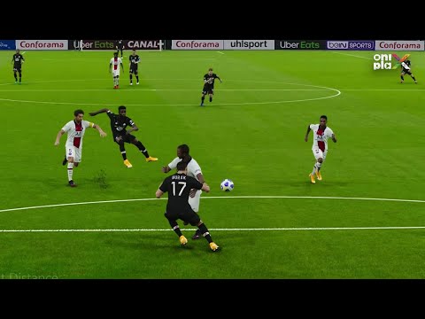 Jonathan Bamba Perfect Distance Goal PES 2021 Gameplay | Lille vs Paris Saint-Germain Ligue 1 Match