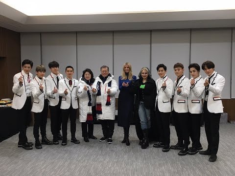 180225 EXO With President Moon, Ivanka Trump & Athlete Olympic Pyeongchang
