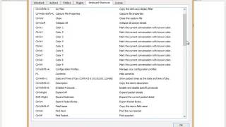 Wireshark Shortcut Keys