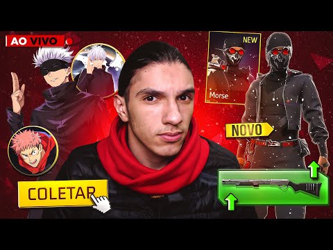 AMASSANDO TODOS COM O NOVO MARTELO! 💙 FREE FIRE AO VIVO 💙 FLUPY LIVE ON 💙