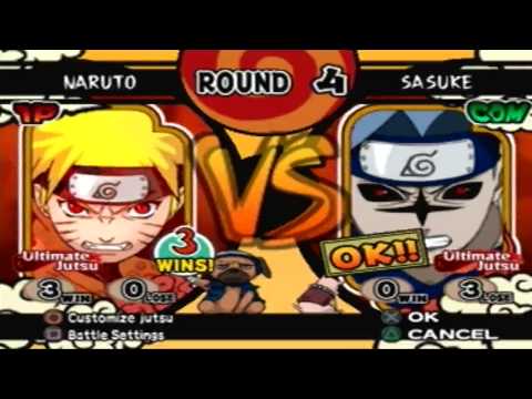 Naruto Ultimate Ninja 4 Shippuden [HD] [Naruto Fox Vs Cs2 Sasuke]