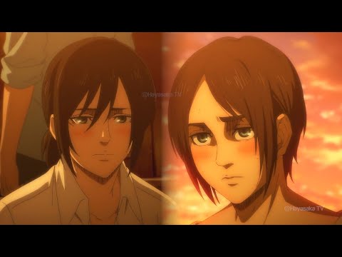 Eren and Mikasa Blushing | Eren Loves Mikasa and his Friends | Attack on Titan