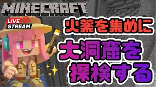 【マインクラフト】火薬集めつつ大洞窟を探検する！