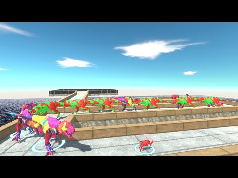 All Colors Race to eat All Mammals - Animal Revolt Battle Simulator