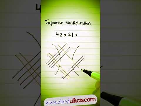 Japanese Multiplication Method #multiplicationtrick #maths #japan