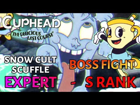 Cuphead DLC - Expert S Rank - Snow Cult Scuffle Boss Fight