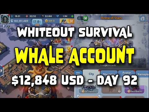 WOS Whale Account - $12,848 USD - Day 92