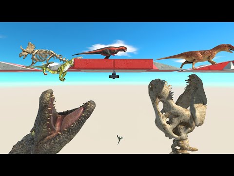 Jumping Over The Two Dinosaur Heads ► Animal Revolt Battle Simulator ARBS
