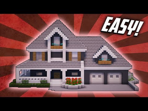 Minecraft: How To Build A Suburban Mansion House Tutorial (#4)