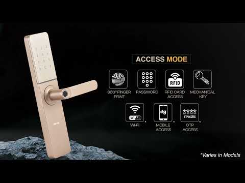 Dorset DG 102 Mortise Digital Door Lock with Fingerprint, Password, RFID & Key Access | Anti-Theft Password & Intrusion Detection | Auto & Manual Locking Modes | 3-Year Warranty, Graphite Matt Finish