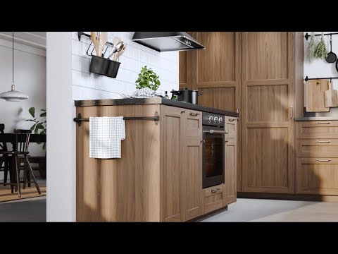Get familiar with brown ENKÖPING kitchen fronts