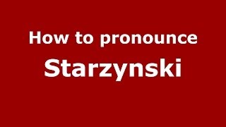 How to pronounce Starzyński