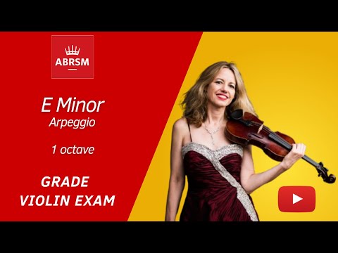 Violin ABRSM grade 1 exam arpeggio in E minor