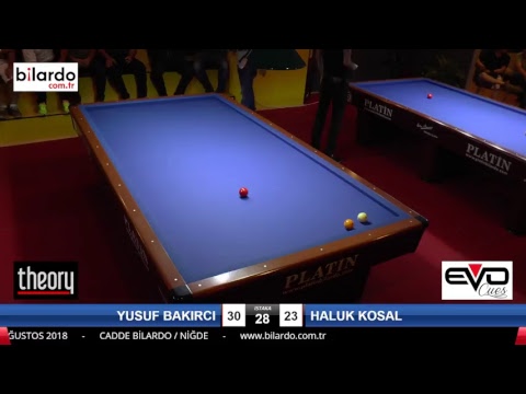 YUSUF BAKIRCI & HALUK KOSAL Bilardo Maçı - CADDE BİLARDO 3 BANT ÖZEL TÜRKİYE ŞAMPİYONASI-3. Tur