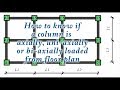 How To Know If A Column Is Axially Uni Axially Or Bi Axially Loaded From Floor Plan