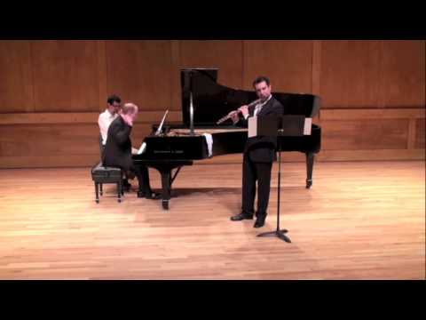 Enrico Sartori, flute, plays Copland Duo for flute and piano