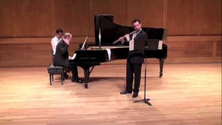 Enrico Sartori, flute, plays Copland Duo for flute and piano