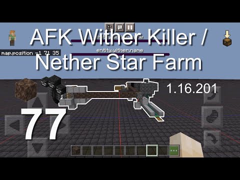 Minecraft Bedrock Tutorials(77) - How to build an AFK Wither Killer / Nether Star Farm (1.16.201)