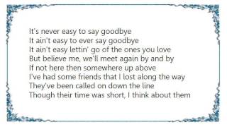 Kenny Chesney - It&#39;s Never Easy to Say Goodbye Lyrics