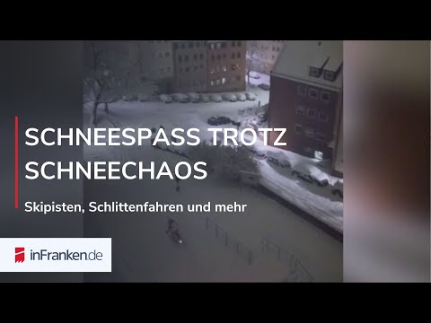 SCHNEESPASS TROTZ SCHNEECHAOS: Skipiste, Schneekunst; Schneeballschlacht in fränkischen Städten ❄️☃️