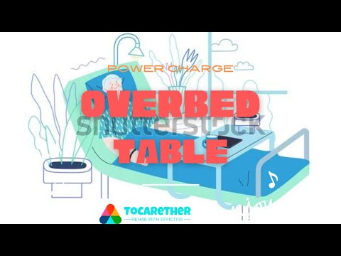 Home-care Over-bed Table Furniture With Power Charge