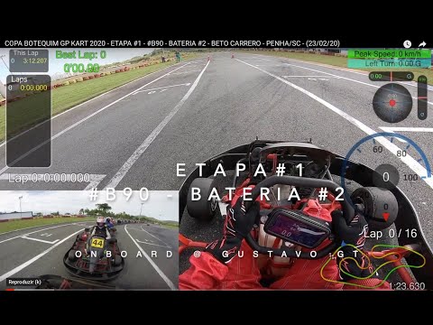 COPA BOTEQUIM GP KART 2020 - ETAPA #1 - #B90 - BATERIA #2 - BETO CARRERO - PENHA/SC - (23/02/20)