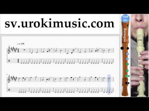 Hur Man Spelar Blockflöjt (Barock) Michael Jackson - Beat It Noter Tabs Del#1 um-i492
