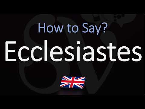 How to Pronounce Ecclesiastes? (CORRECTLY)